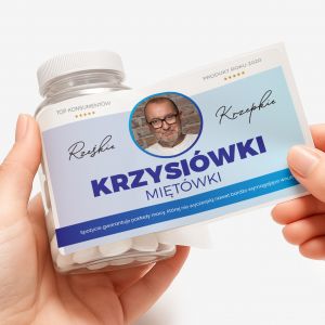 Zestaw prezentowy: mitwki + etykieta do naklejenia IMIENIWKI UPOMINEK NA DZIE DZIADKA upominek dla dziadka