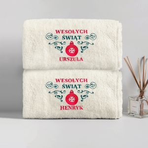Personalizowane świąteczne ręczniki ZESTAW ŚWIĄTECZNY DLA DZIADKÓW