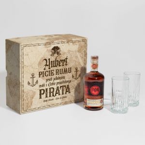 Rum na prezent ze szklankami DLA MʯCZYZNY