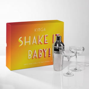 Zestaw shaker do drinkw i kieliszki PREZENT URODZINOWY DLA PRZYJACIӣKI