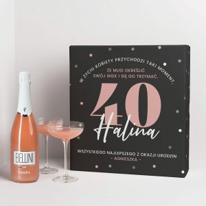 Zestaw urodzinowy DLA PRZYJACIӣKI Bellini z kieliszkami