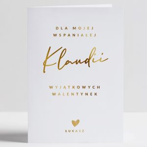 Kartka na walentynki ze zoceniem WYJTKOWYCH WALENTYNEK