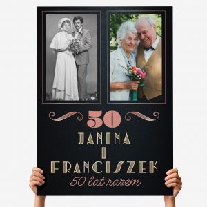 Z�OTE GODY kartka xxl prezent na rocznic� �lubu dziadk�w