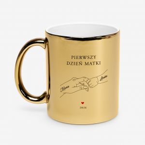 Z�oty kubek dla mamy D�ONIE prezent na pierwszy Dzie� Matki prezent dla mamy upominek dla mamy na dzie� mamy