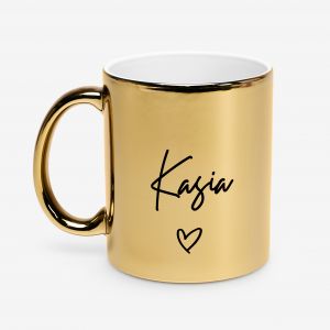Personalizowany zoty kubek Z IMIENIEM prezent dla kobiety