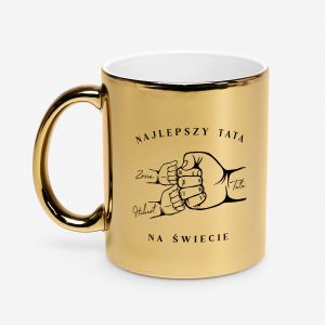 Z�oty kubek EKIPA TATY prezent na Dzie� Ojca prezent dla taty prezent na Dzie� Taty kubek dla taty
