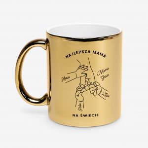 Z�oty kubek na Dzie� Matki NAJLEPSZA MAMA prezent dla mamy dzie� mamy kubek dla mamy upominek dla mamy