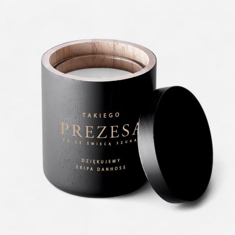 �wieca z grawerem PREZENT DLA PREZESA