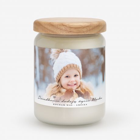 Naturalna �wieca zapachowa PREZENT NA DZIE� BABCI I DZIADKA