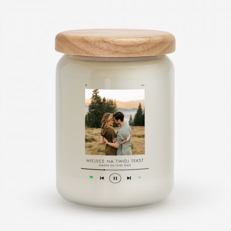 Personalizowana �wieca na Walentynki NASZA PIOSENKA