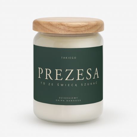 Personalizowana �wieca PREZENT DLA PREZESA FIRMY