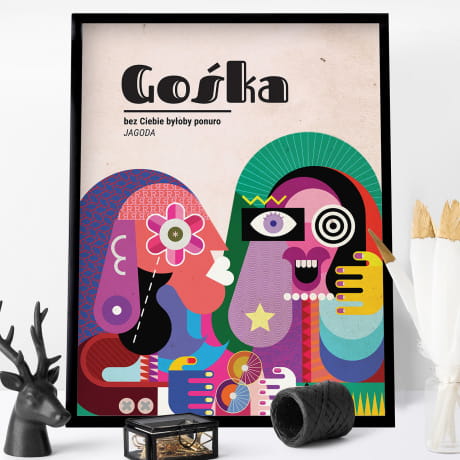 Plakat z imieniem ZASKAKUJ�CY PREZENT dla przyjaci�ki