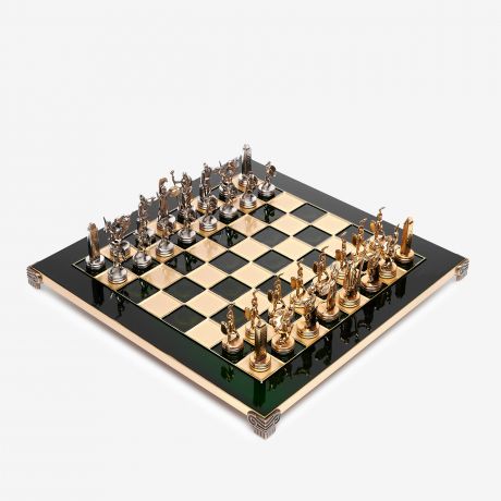 Szachy r�cznie robione Manopoulos - SZACHY NA PREZENT z mosi�n� szachownic�