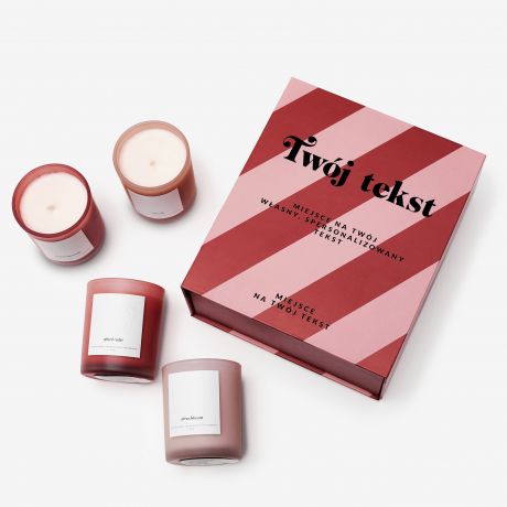 Zestaw �wiec zapachowych TW�J TEKST prezent dla niej