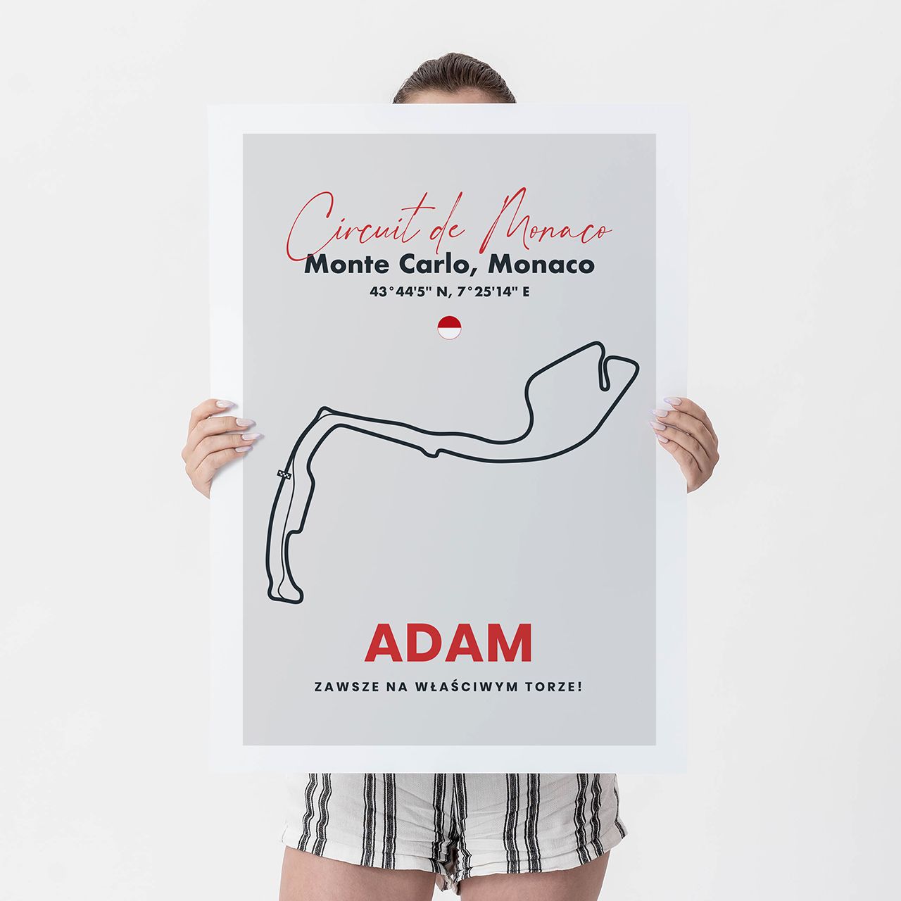 Duży plakat TORY WYŚCIGOWE prezent dla fana F1