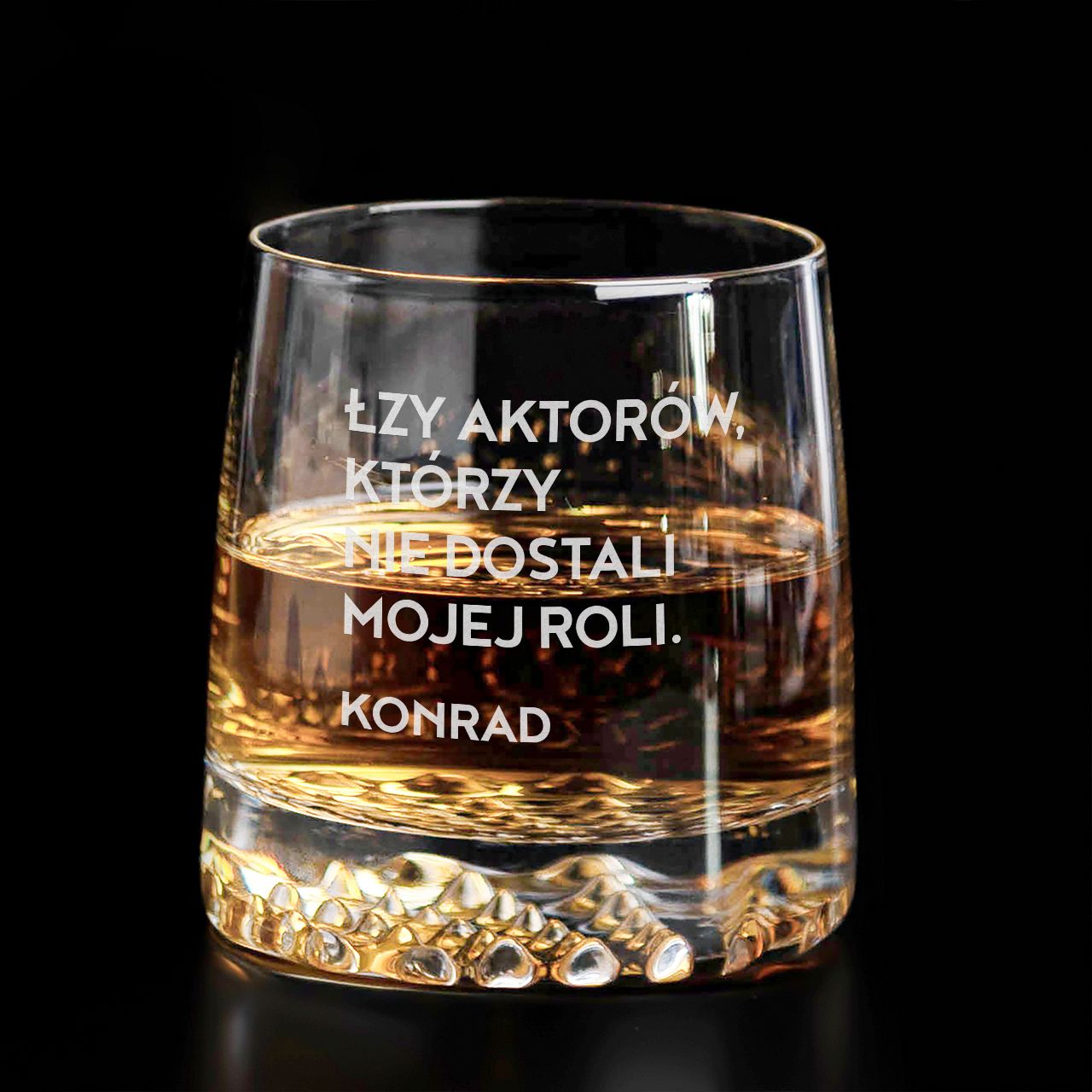Elegancka szklanka do whisky PREZENT DLA AKTORA NA URODZINY