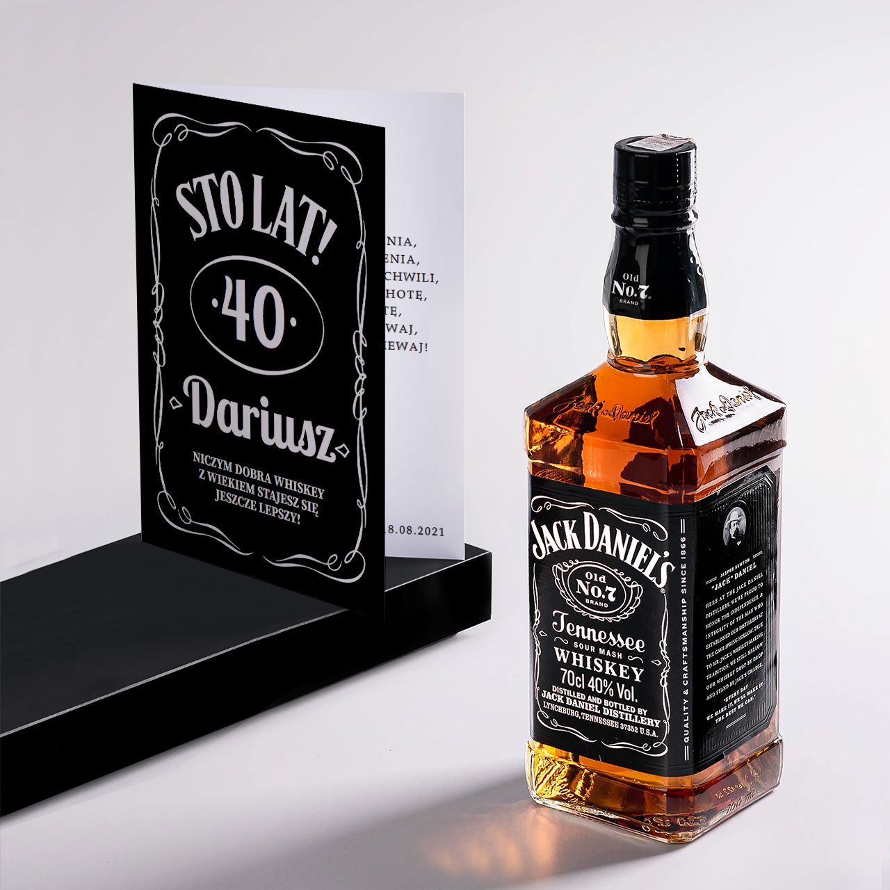 Jack Daniel's NA 40 URODZINY + kartka z życzeniami