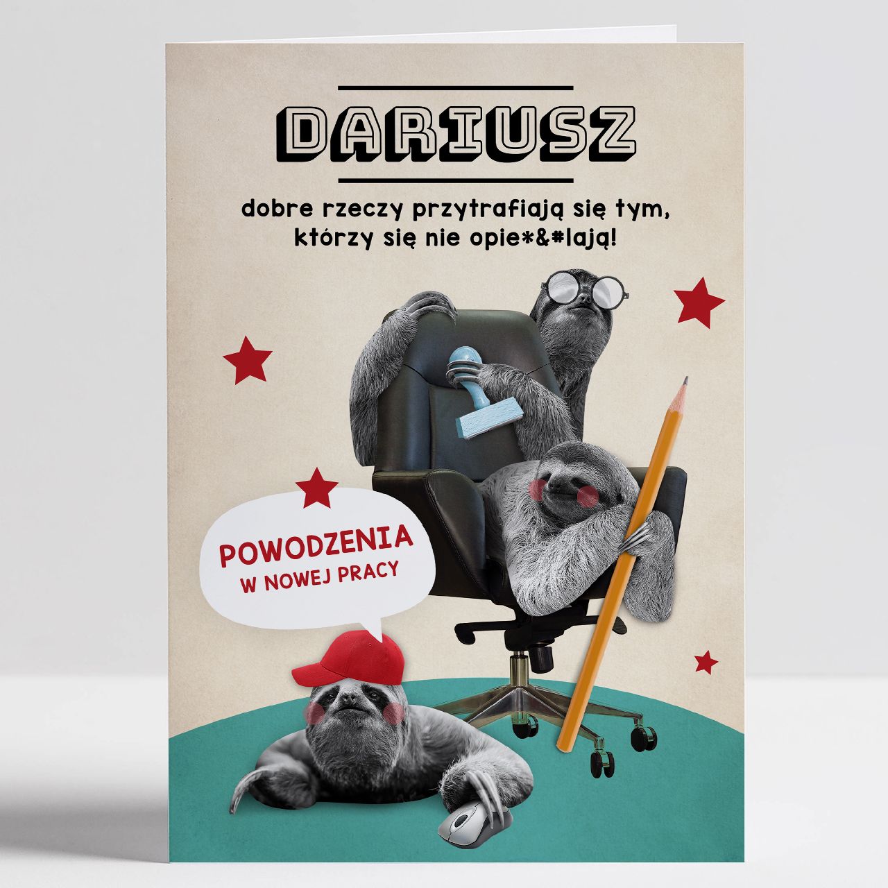 Na Odejście Poety I Pociągu Osobowego Śmieszna kartka LENIWCE życzenia na odejście z pracy