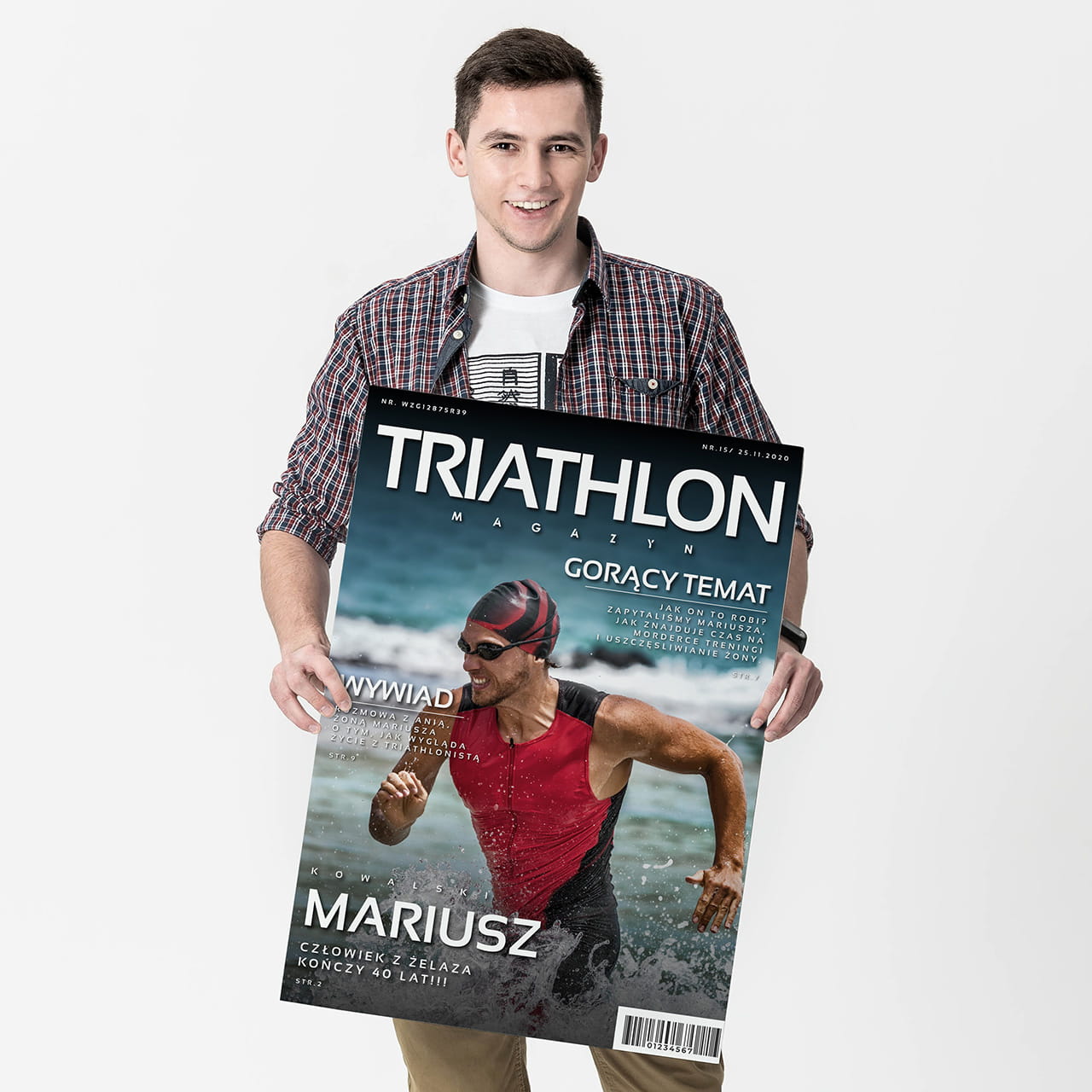 Kartka urodzinowa XXL MAGAZYN prezent dla triathlonisty