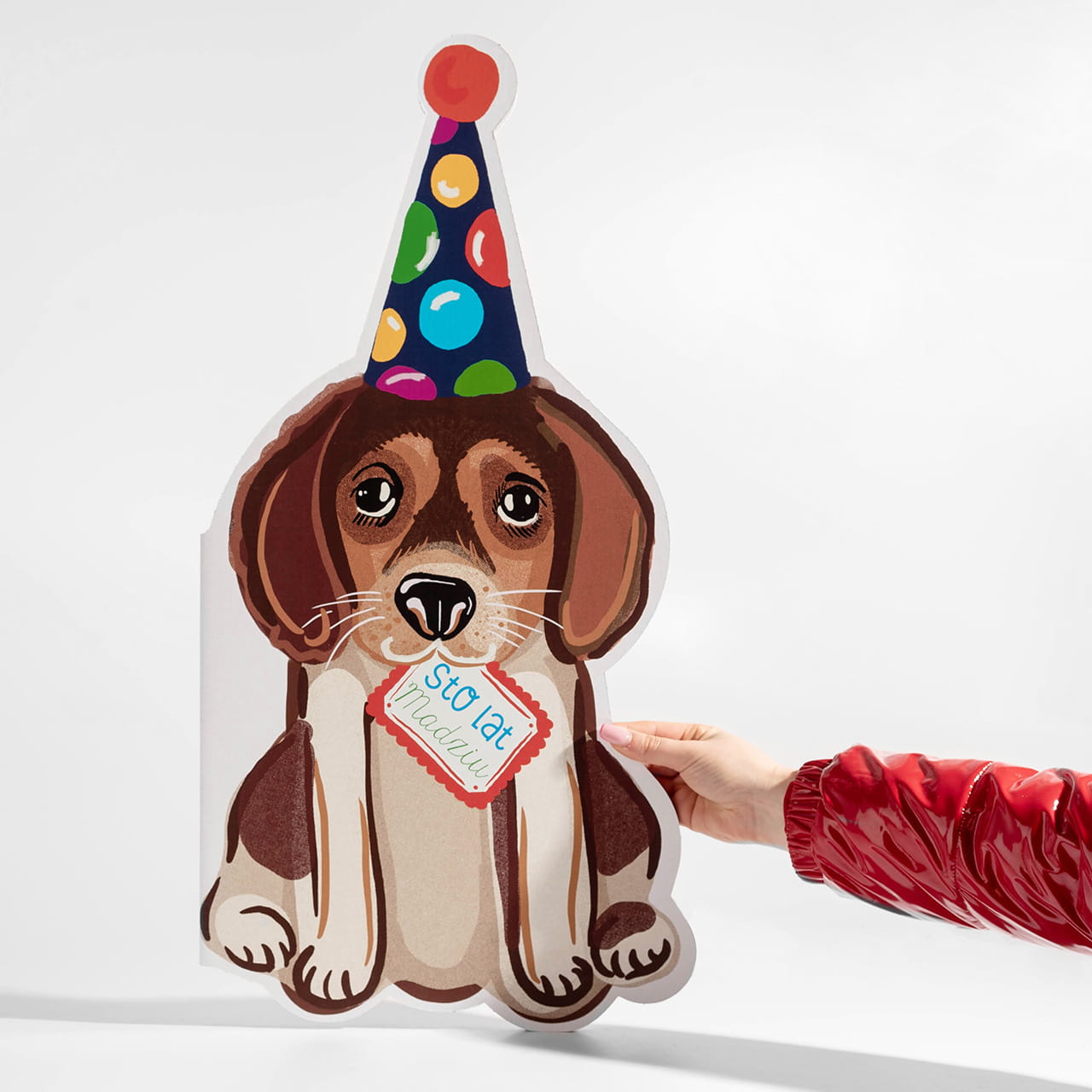Duża kartka urodzinowa z psem PREZENT DLA MIŁOŚNICZKI PSÓW