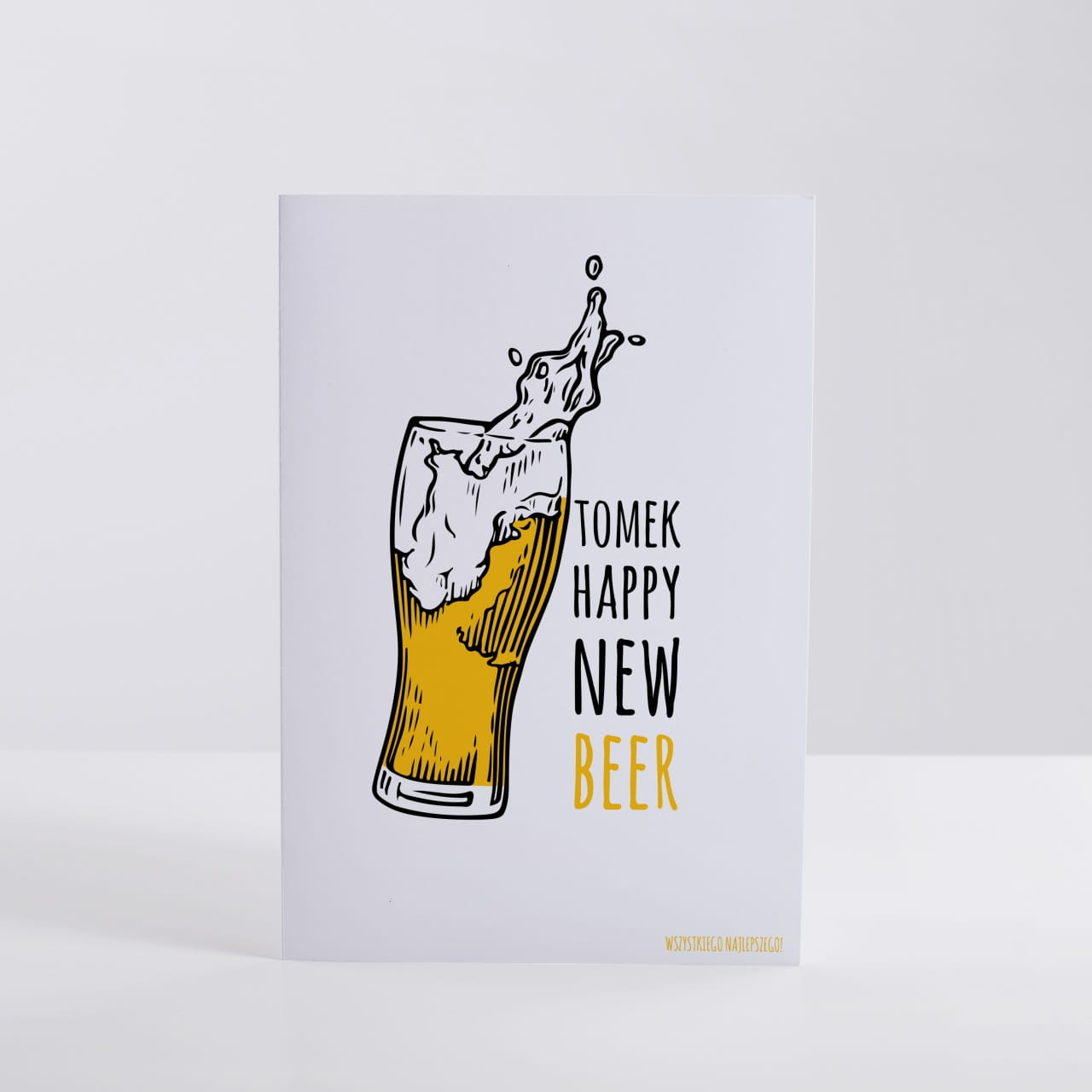 Kartka na urodziny dla piwosza HAPPY BEER