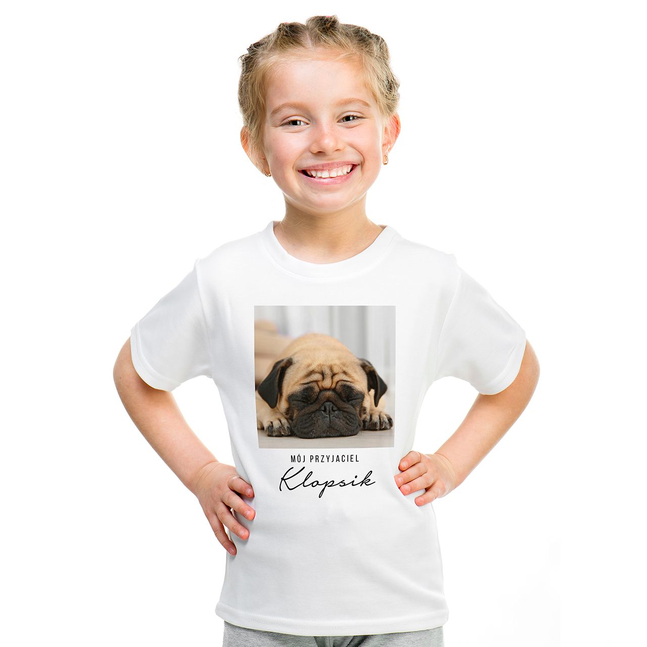 Dziecięca koszulka ze zdjęciem psa MÓJ PRZYJACIEL