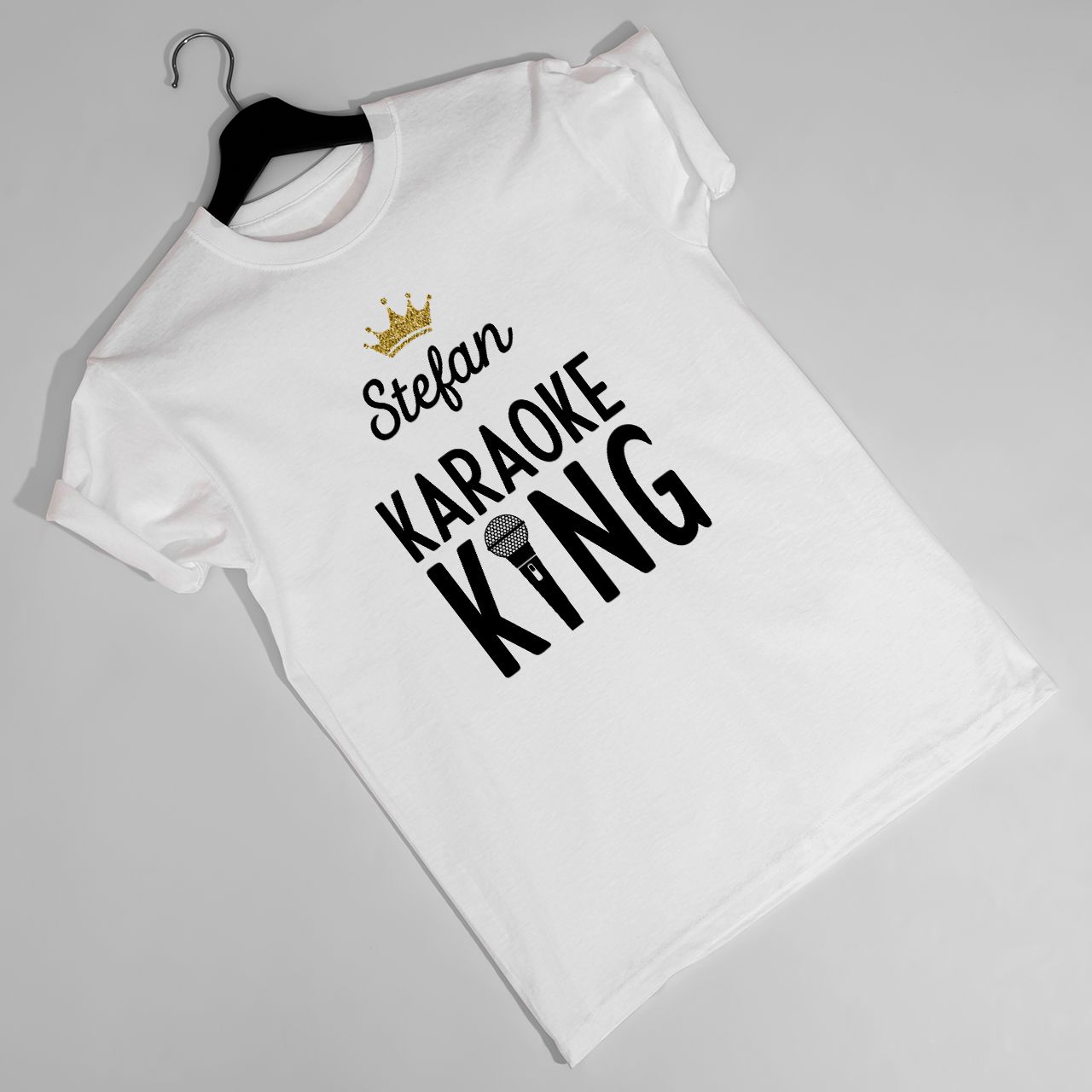 Koszulka męska KARAOKE KING śmieszny prezent dla kolegi