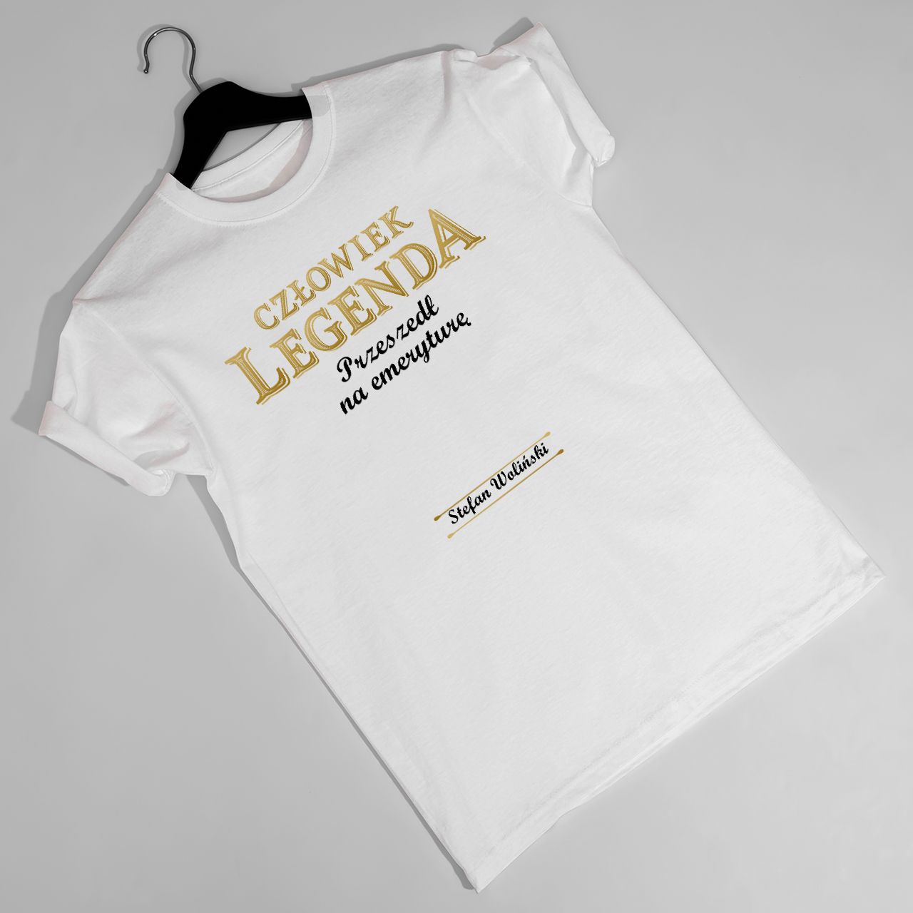 Koszulka z nadrukiem CZŁOWIEK LEGENDA prezent z okazji przejścia na emeryturę - XXL