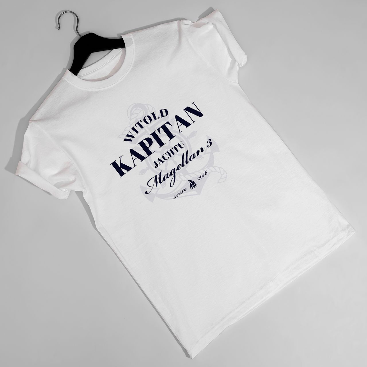 Koszulka z nadrukiem KOTWICA prezent dla żeglarza - S