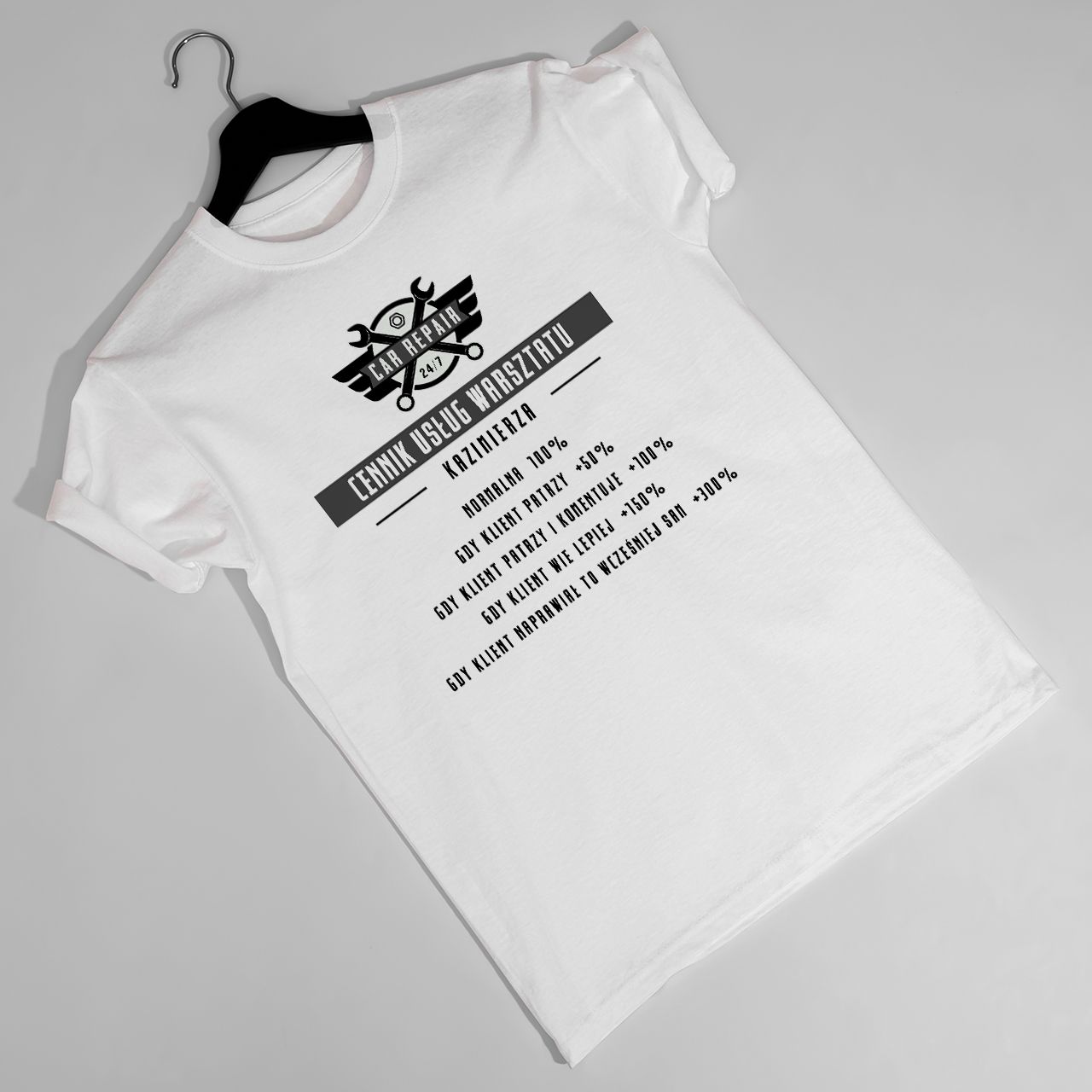 Koszulka z nadrukiem WARSZTAT prezent dla mechanika - S