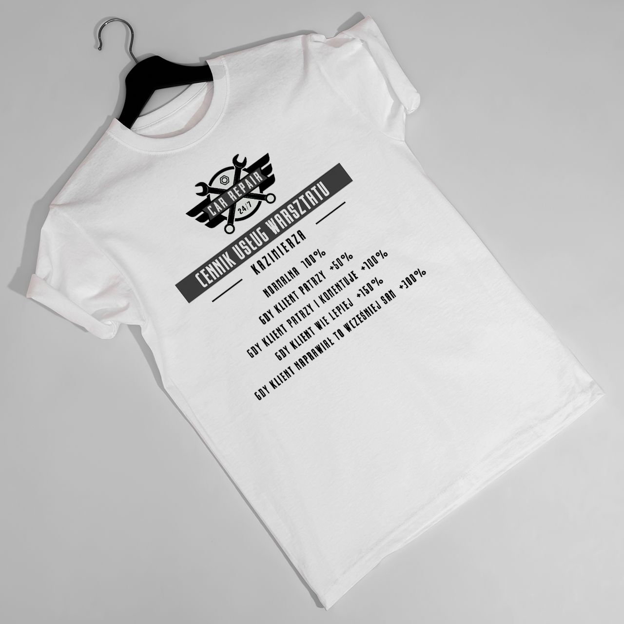 Koszulka z nadrukiem WARSZTAT prezent dla mechanika - M
