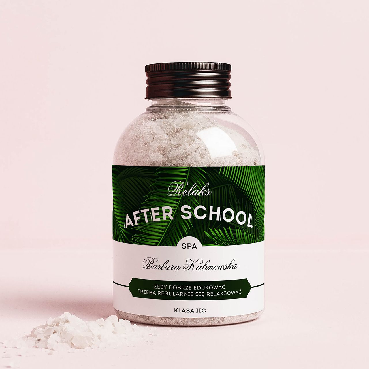 Personalizowana sól do kąpieli AFTER SCHOOL prezent dla nauczycielki angielskiego