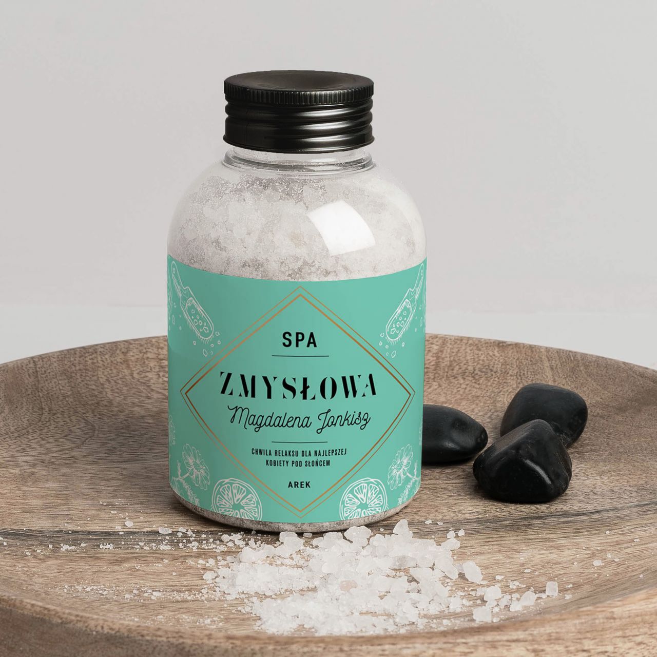 Personalizowana sól do kąpieli ZMYSŁOWA prezent na Dzień Kobiet