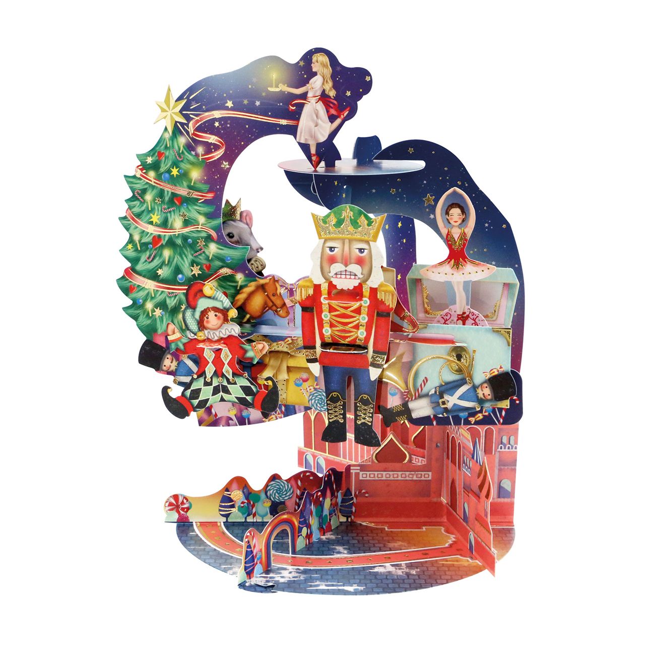 Kartka bożonarodzeniowa 3D DZIADEK DO ORZECHÓW