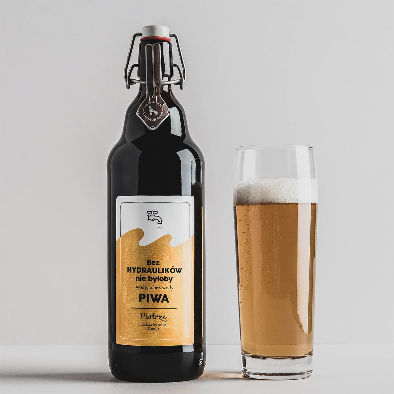 Personalizowane piwo PREZENT DLA HYDRAULIKA 1 litr