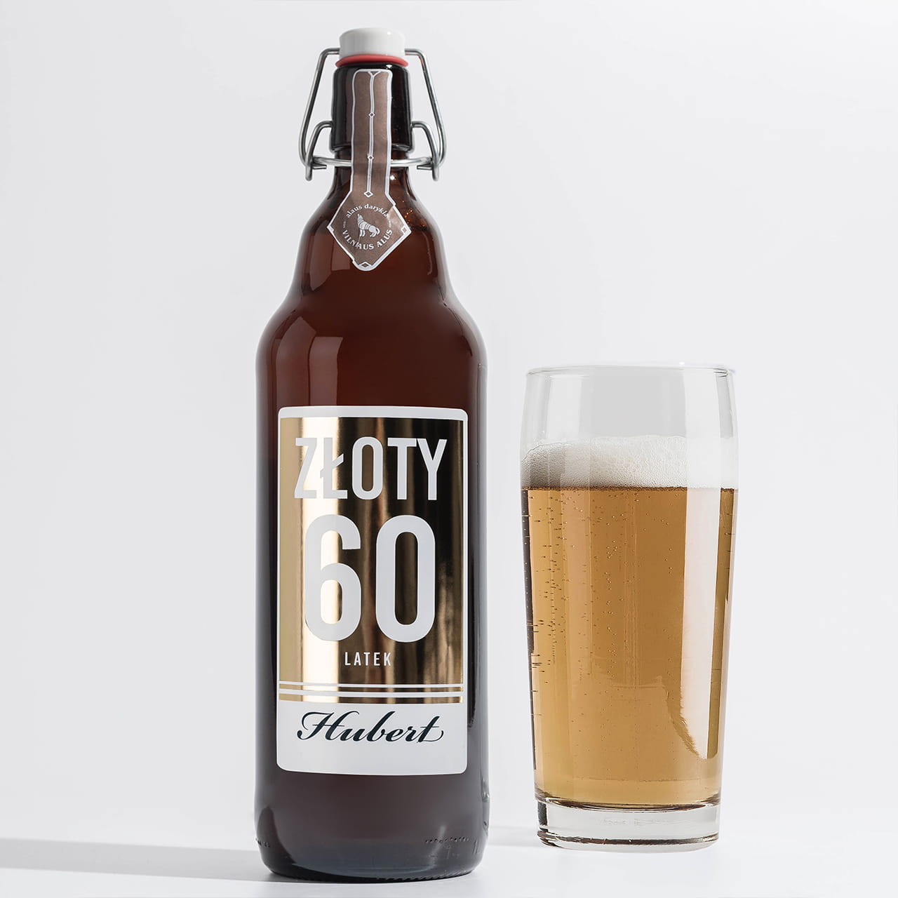 Piwo personalizowane PREZENT NA 60 URODZINY DLA NIEGO 1 litr