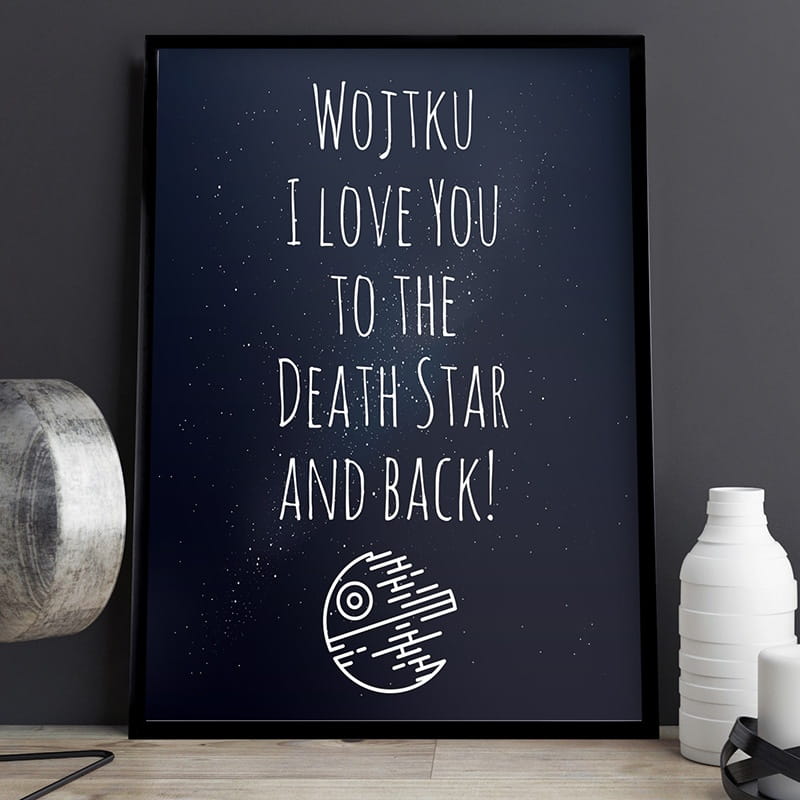 Plakat personalizowany 31x41 cm TO THE DEATH STAR prezent dla fana Star Wars