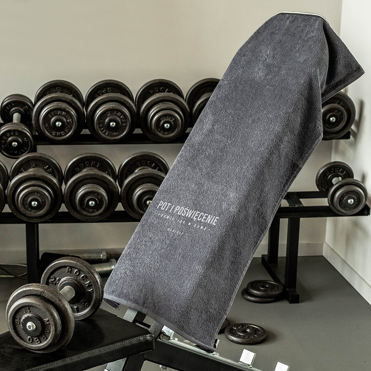 Ręcznik z kieszonką na siłownię dla męża PREZENT NA ROCZNICĘ