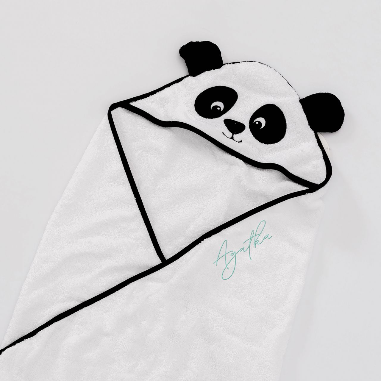 Haftowany ręcznik dla niemowlaka PANDA