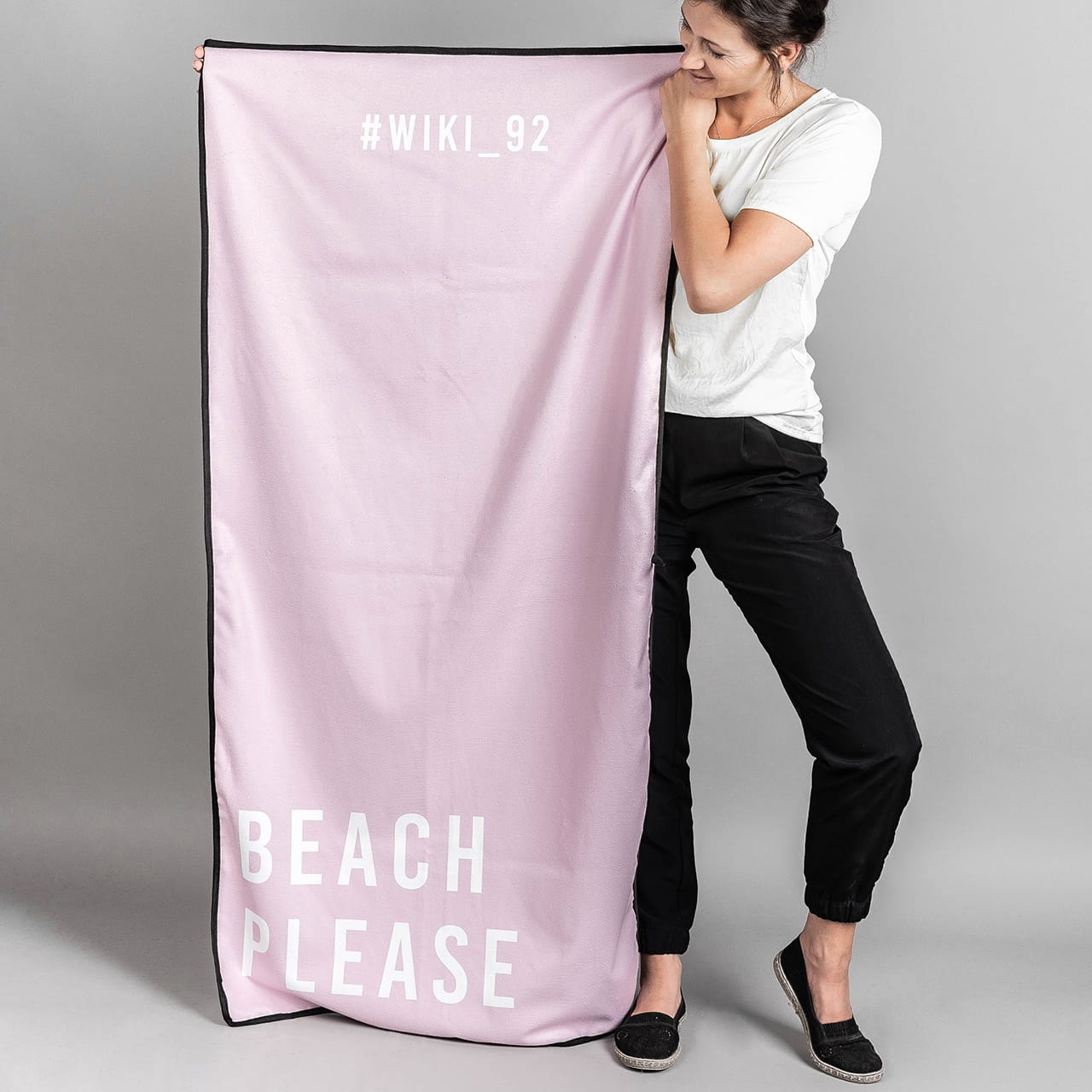 Ręcznik z mikrofibry BEACH PLEASE pomysł na prezent dla przyjaciółki