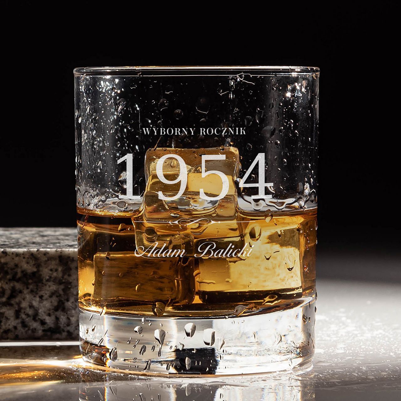 Szklanka do whisky WYBORNY ROCZNIK prezent na urodziny