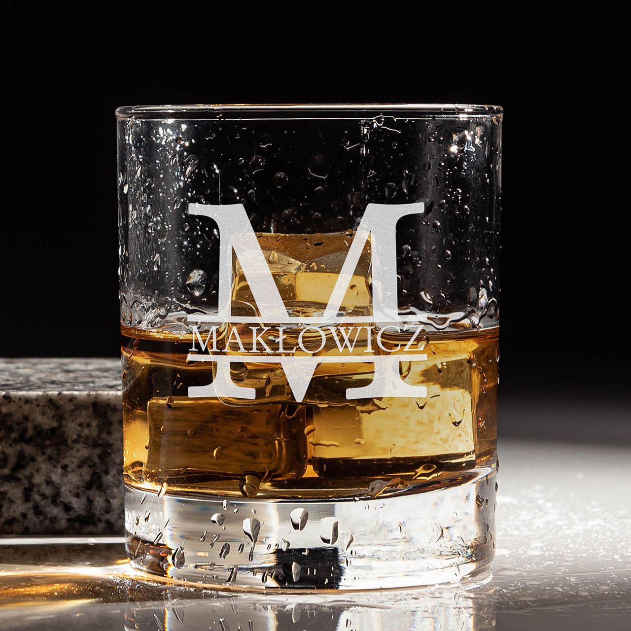 Szklanka do whisky z grawerem PREZENT URODZINOWY