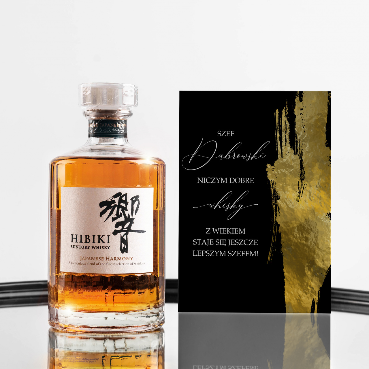 Whisky z Japonii + personalizowana kartka EKSKLUZYWNY PREZENT DLA SZEFA