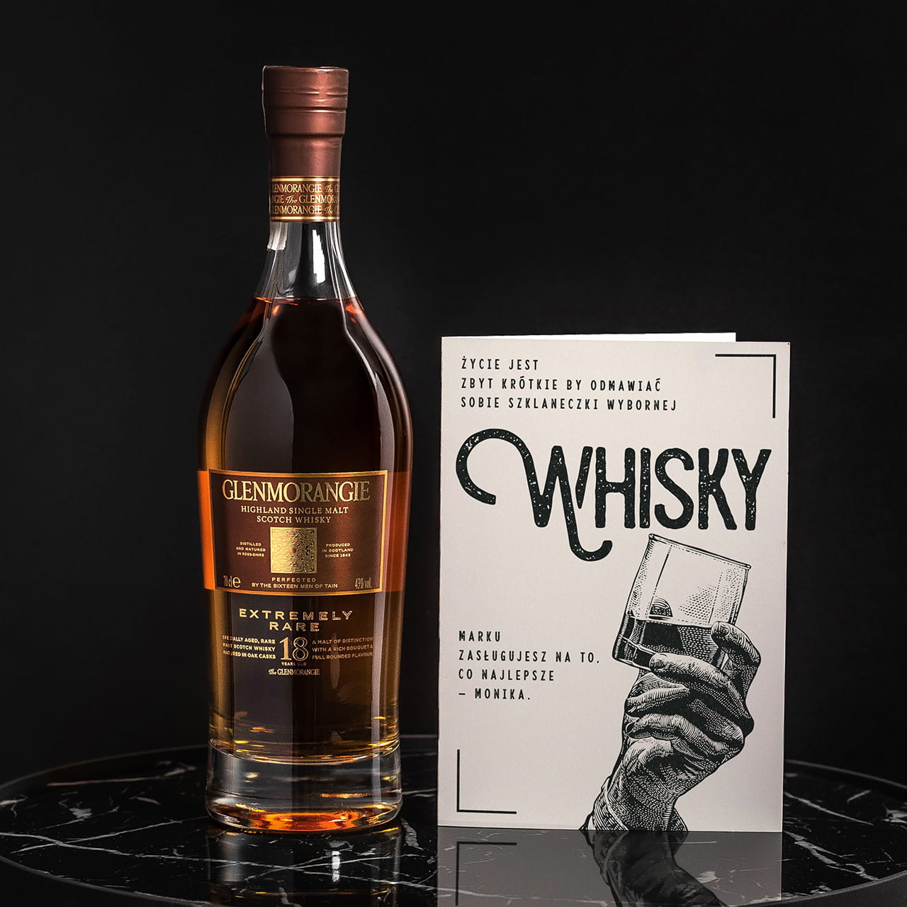 Whisky na prezent i personalizowana kartka PREZENT DLA MĘŻCZYZNY