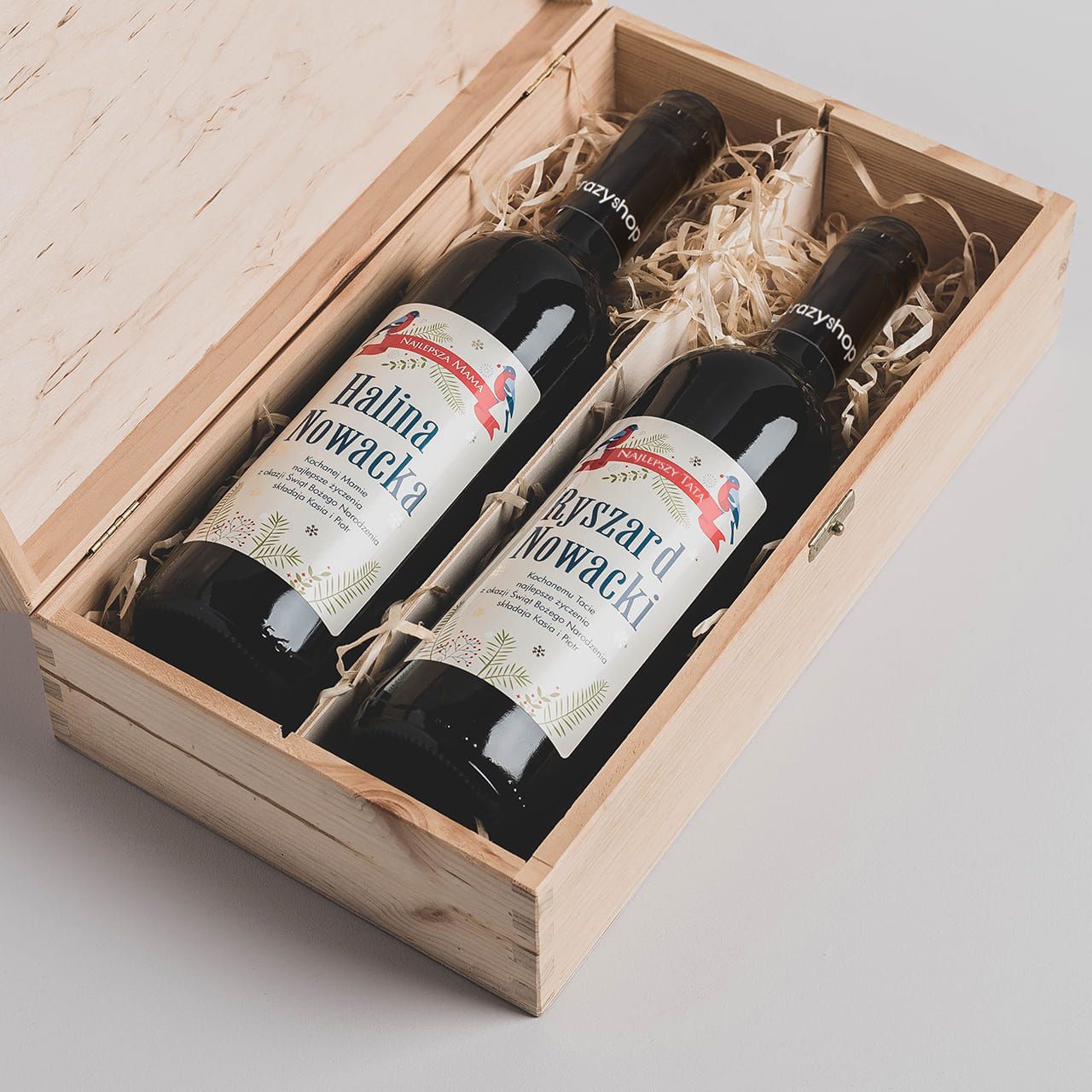 Ciekawe Prezenty Na święta Dla Rodziców Zestaw win alkoholowych w skrzynce PREZENT NA ŚWIĘTA DLA RODZICÓW
