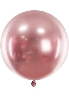 Okrgy balon chromowany OLBRZYM rowe zoto 60cm