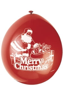 Balony MERRY CHRISTMAS czerwone balony witeczne (10szt.)