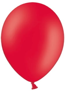 Balony pastelowe CZERWONE 30cm (50szt.)