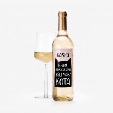 Biae wino na prezent dla kociary NIE PIJESZ SAMA
