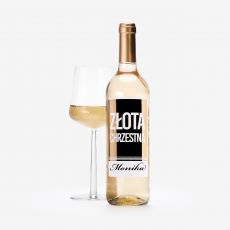 Biae wino personalizowane PREZENT DLA CHRZESTNEJ